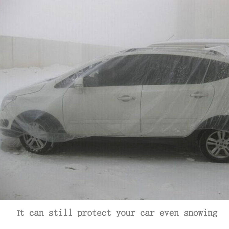 Outdoor Universal Waterproof Anti-Dust Sunproof 3-Compartment Sedan Disposal PE Car Cover, Fits C...