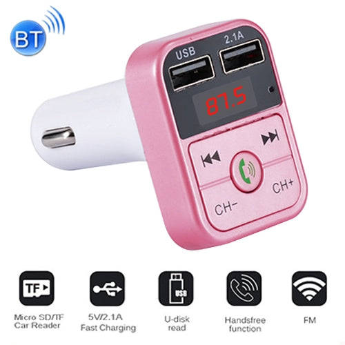 B2 Dual USB Charging Bluetooth FM Transmitter MP3 Music Player Car Kit, Support Hands-Free Call  ...
