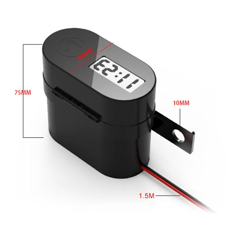 3A Motorcycle Multi-functional Cigarette Lighter Socket Voltmeter + Cigarette Lighter Socket + Du...