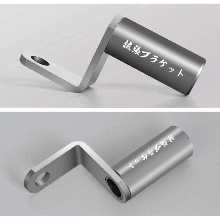 Motorcycle Rear View Mirror Aluminum Alloy Bracket(Silver Grey)