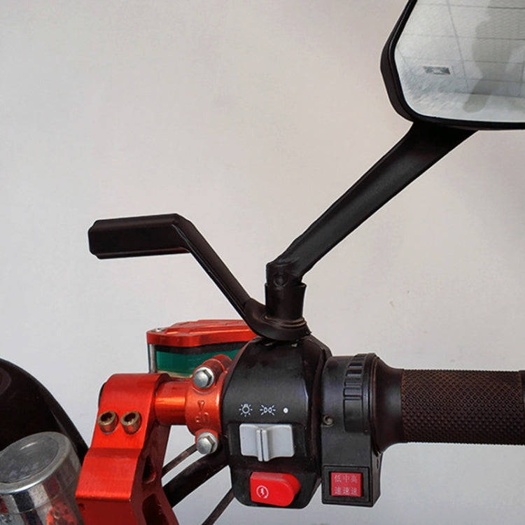 Motorcycle Rear View Mirror Aluminum Alloy Bracket(Silver Grey)
