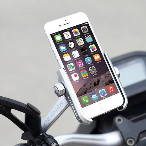 Motorcycle Rear View Mirror Aluminum Alloy Phone Bracket, Suitable for 4-6 inch Device(Black)