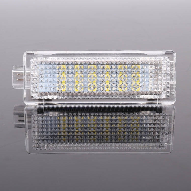 2 PCS LED Car DC 12V 1.5W 6000K 100LM Door Lights 18LEDs SMD-3528 Lamps for BMW E81(White Light)