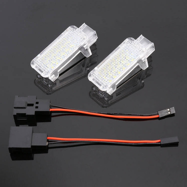 2 PCS LED Car DC 12V 1.5W Door Lights Lamps for Audi / Volkswagen(White Light)