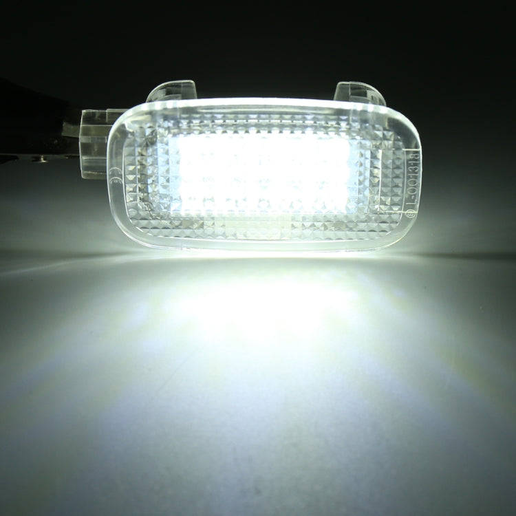 2 PCS LED Car DC 12V 1.5W 6000K 100LM Door Lights Lamps 18LEDs SMD-3528 Lamps for Mercedes Benz
