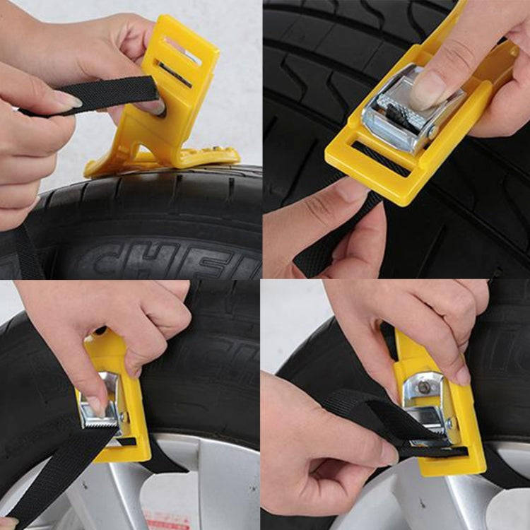 8PCS Car Snow Tire Anti-skid Chains For Family Car(Yellow)