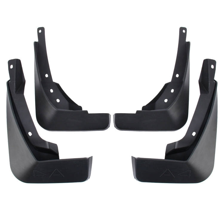 4 PCS Car Auto Semi-Rigid PVC Splash Flaps Mudguards Fender Guard for Audi A4L 2016 Version