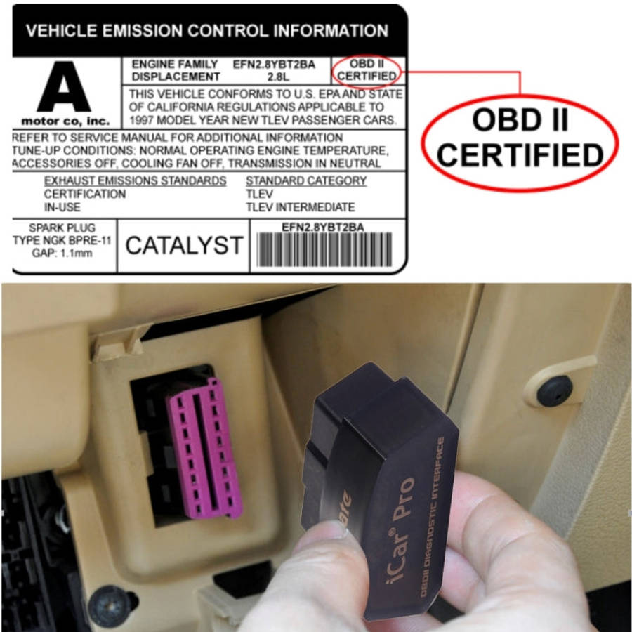 Vgate iCar Pro OBDII Bluetooth V4.0 Dual Car Scanner Tool, Support Android And iOS, Support All O...