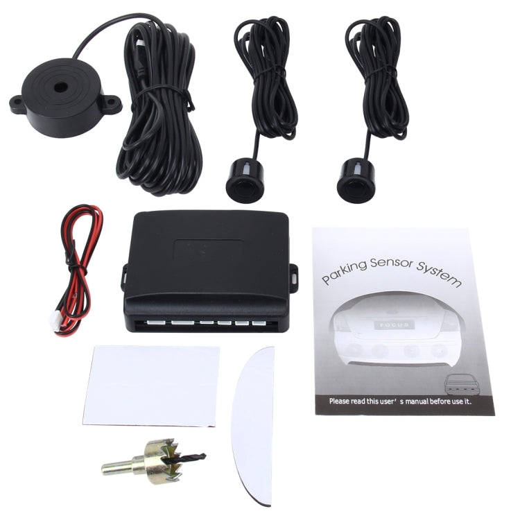 Car Buzzer Reverse Backup Radar System - Premium Quality 2 Parking Sensors Car Reverse Backup Rad...