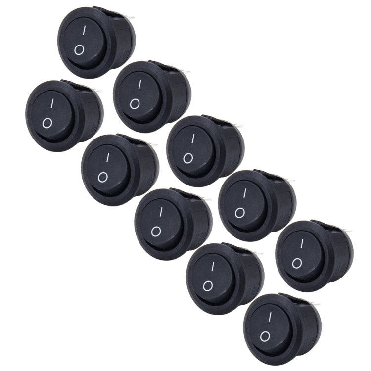 10 PCS Car Auto Universal DIY 3 Pin Round Cap OFF- ON Push Button
