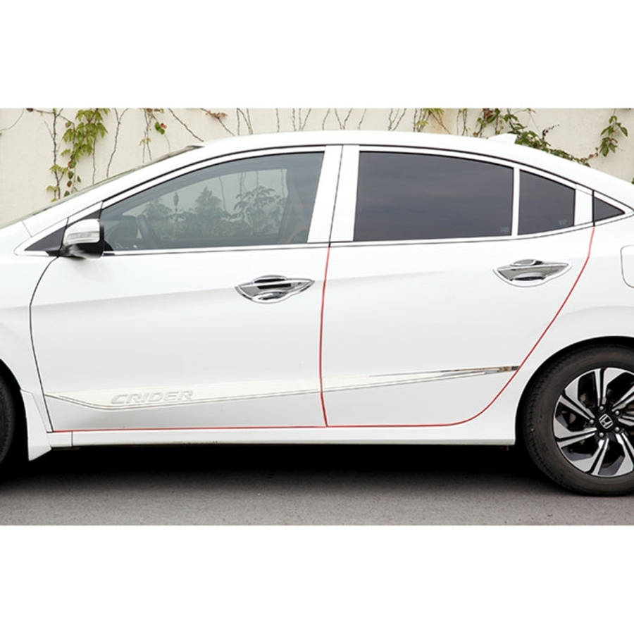 5.6m Car Decorative Strip Rubber Chrome Decoration Strip Door Seal Window Seal(Red)