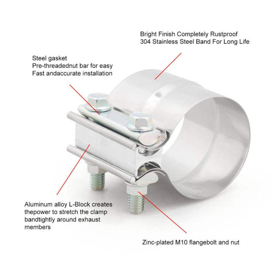 3 inch Car Turbo Exhaust Downpipe Stainless Steel Lap Joint Band Clamp