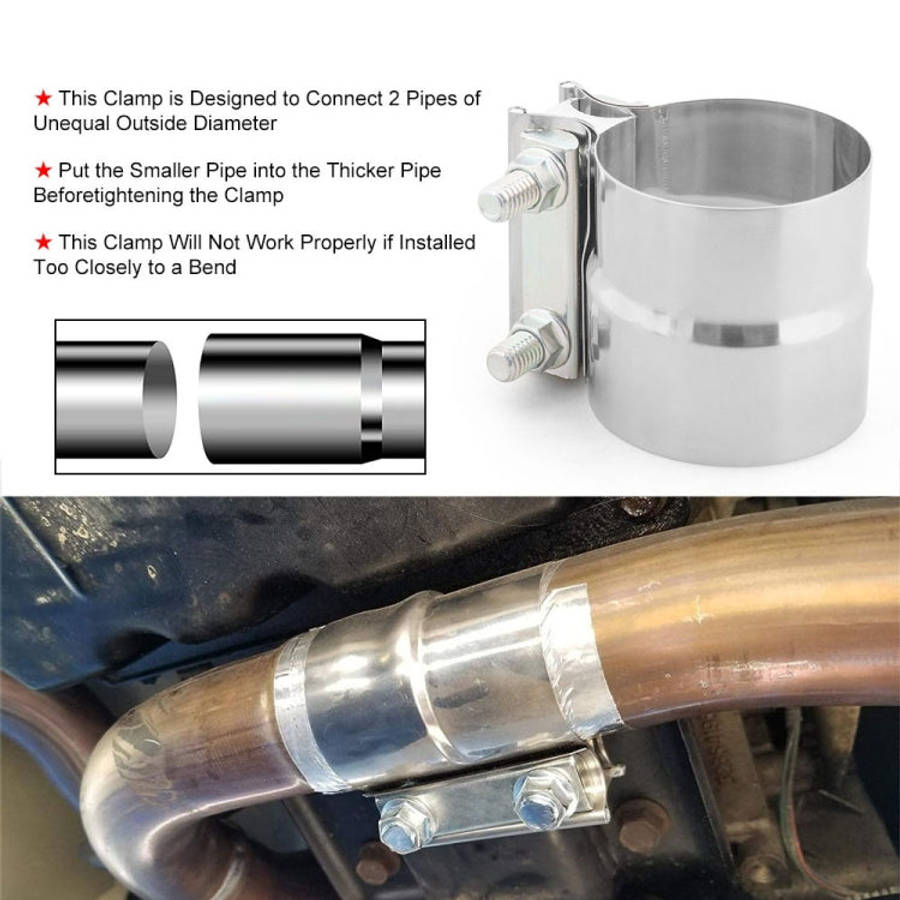 3 inch Car Turbo Exhaust Downpipe Stainless Steel Lap Joint Band Clamp