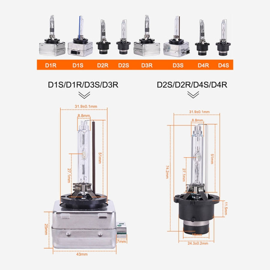 2 PCS D1S 35W 3800 LM 4300K HID Bulbs Xenon Lights Lamps, DC 12V(White Light)