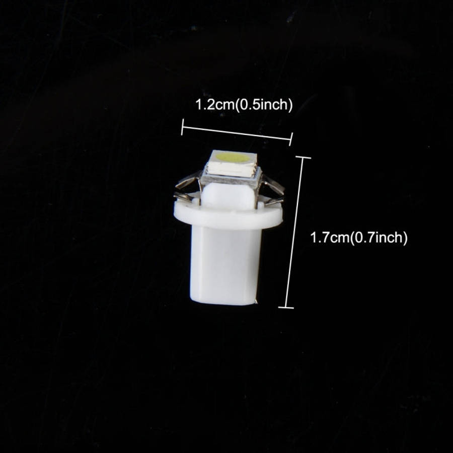 10 PCS 0.5W B8.5 Wedge Instrument Panel LED Light Dashboard Gauge Cluster Indicator Lamp Bulb (Wh...