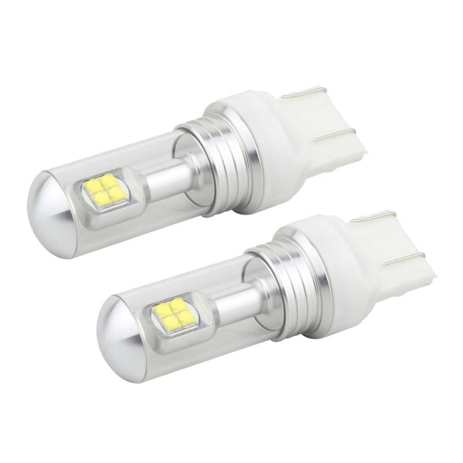 2 PCS  7443 40W 800 LM 6000K Car Brake Light with 8 Lamps, DC 12V(White Light)