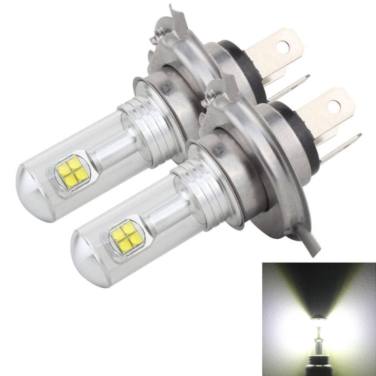 2 PCS  H4 40W 800 LM 6000K 8 LEDs Car Fog Lights, DC 12V(White Light)