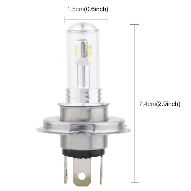 2 PCS  H4 40W 800 LM 6000K 8 LEDs Car Fog Lights, DC 12V(White Light)