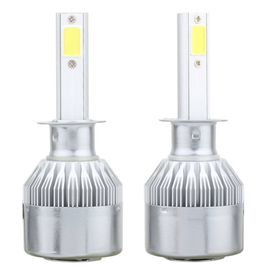 2 PCS  H1 18W 1800 LM 6000K IP68 Canbus Constant Current Car LED Headlight with 2 COB Lamps, DC 9...