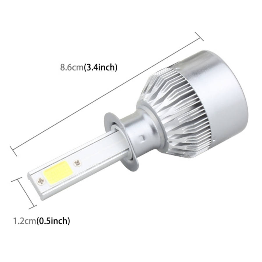 2 PCS  H1 18W 1800 LM 6000K IP68 Canbus Constant Current Car LED Headlight with 2 COB Lamps, DC 9...