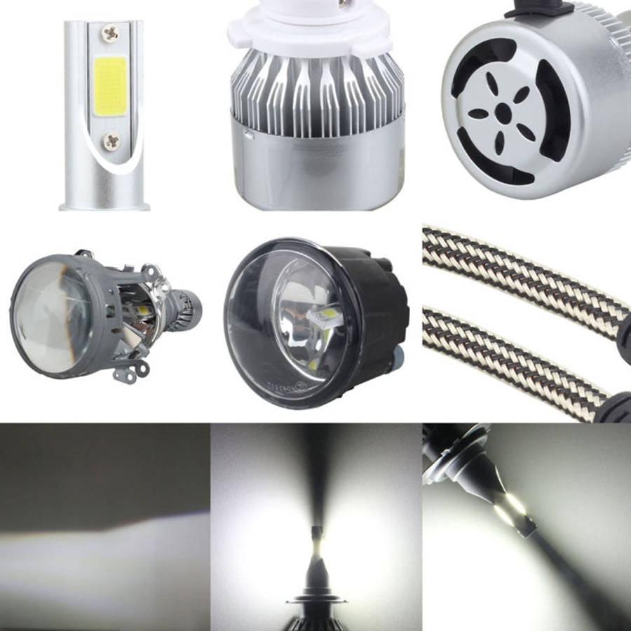 2 PCS  H1 18W 1800 LM 6000K IP68 Canbus Constant Current Car LED Headlight with 2 COB Lamps, DC 9...
