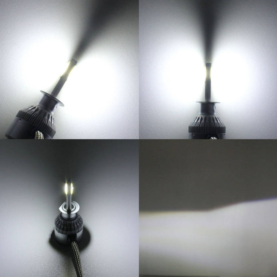 2 PCS  H1 18W 1800 LM 6000K IP68 Canbus Constant Current Car LED Headlight with 2 COB Lamps, DC 9...