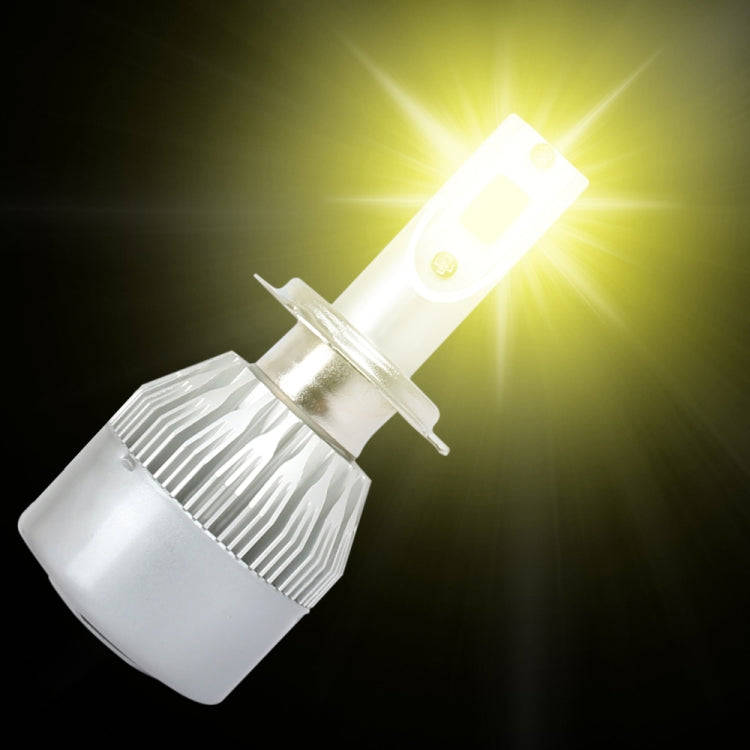 2 PCS  H3 18W 1800 LM 3000K IP68 Canbus Constant Current Car LED Headlight with 2 COB Lamps, DC 9...