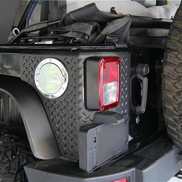 Car Tail Rear License Plate Frame Number Holder Mounting Bracket with Light for Jeep Wrangler JK ...