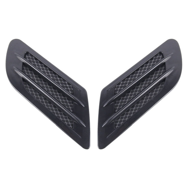 2 PCS Euro Style Plastic Decorative Air Flow Intake Turbo Bonnet Hood Side Vent Grille Cover With...