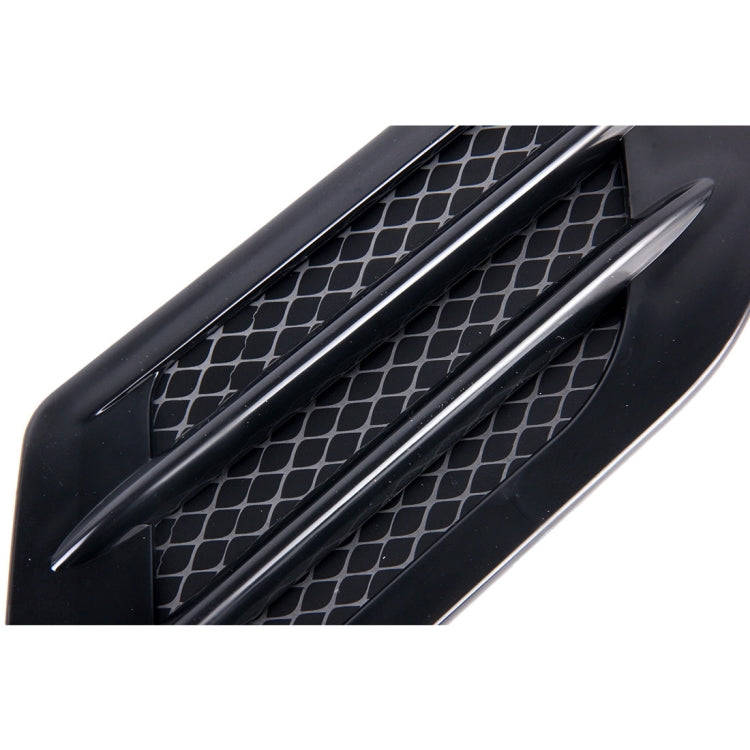 2 PCS Euro Style Plastic Decorative Air Flow Intake Turbo Bonnet Hood Side Vent Grille Cover With...
