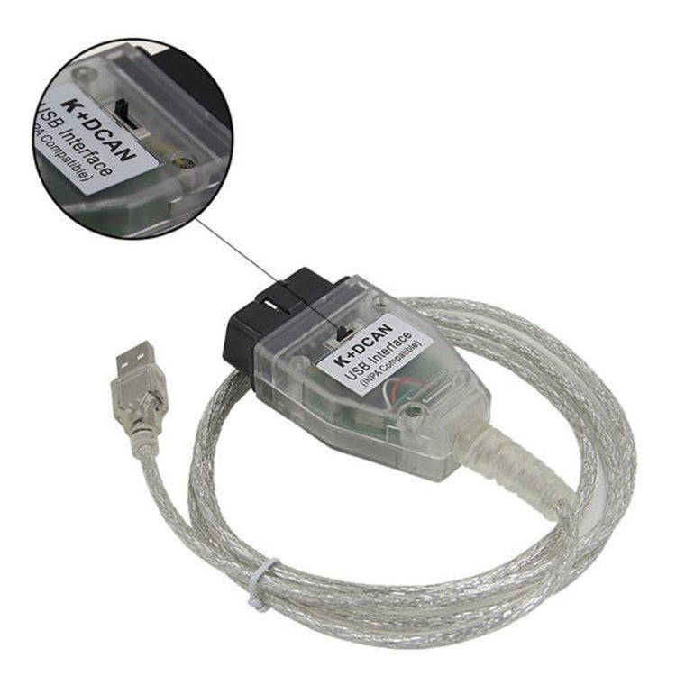 INPA K+CAN with Switch USB Interface Cable for BMW(White