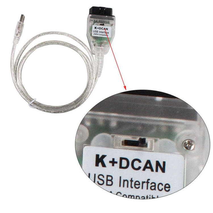 INPA K+CAN with Switch USB Interface Cable for BMW(White