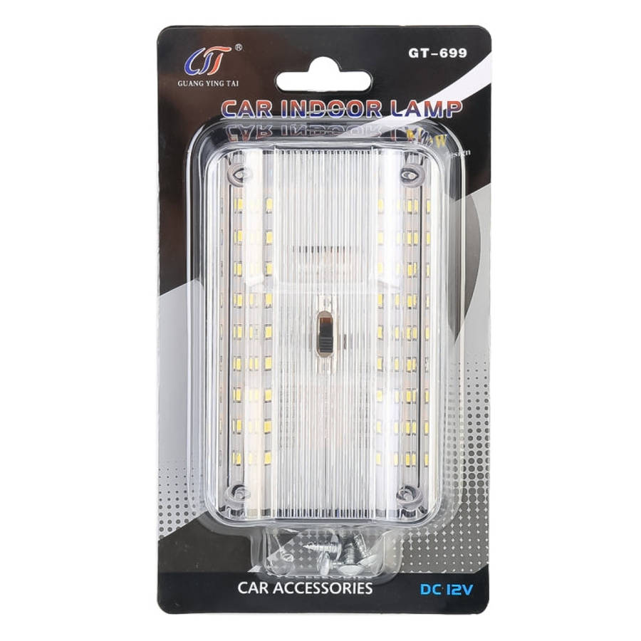 GT-699 DC12V / 2W / 6000K / 120LM SMD-3528 Car Indoor Dome Light