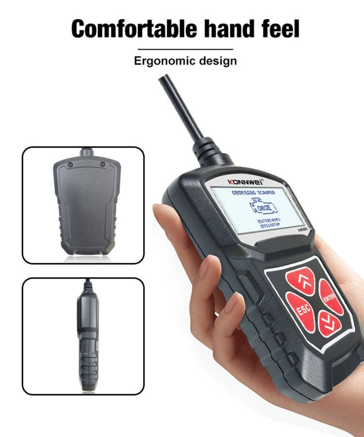 KONNWEI KW309 V309 V310 MS309 Code Reader OBD2 Scanner Diagnostic Tool(Black)