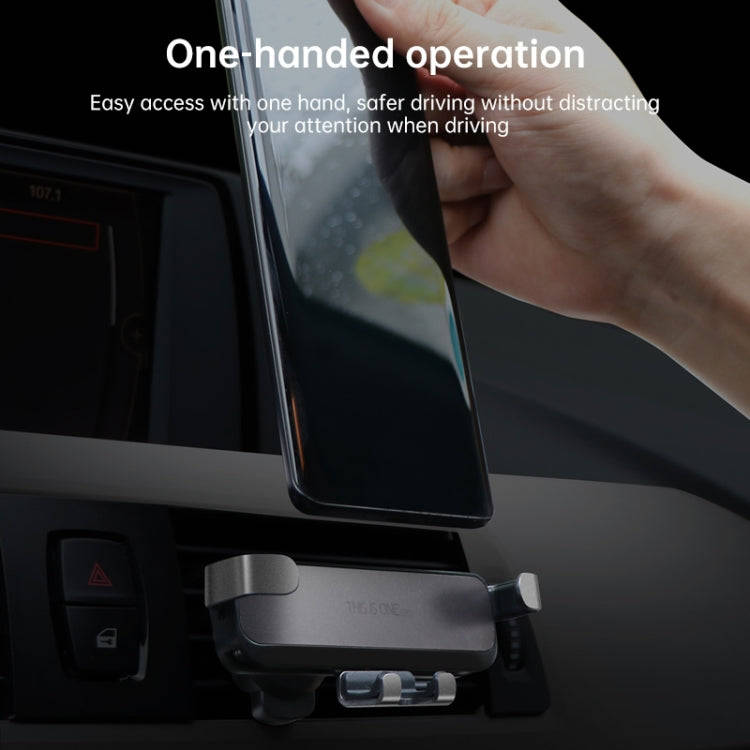 HAMTOD Pro Car Gravity Invisible Telescopic Mobile Phone Mount Holder (Obsidian Black)
