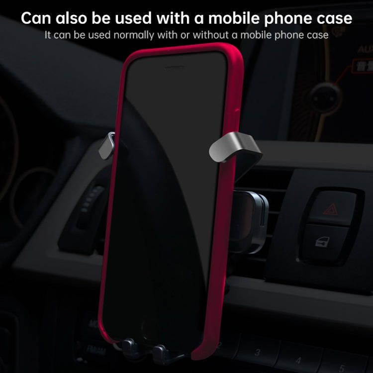 HAMTOD Pro Car Gravity Invisible Telescopic Mobile Phone Mount Holder (Obsidian Black)
