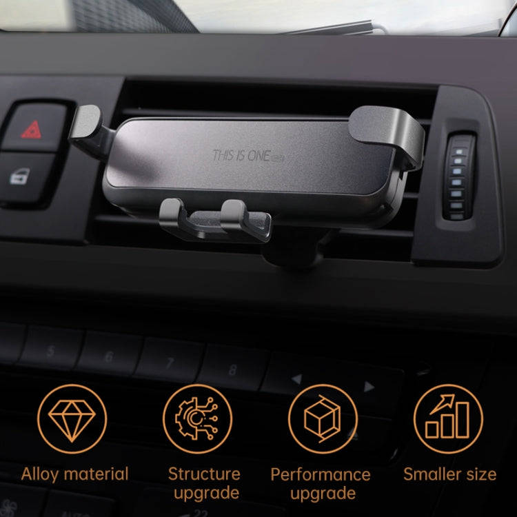 HAMTOD Pro Car Gravity Invisible Telescopic Mobile Phone Mount Holder (Obsidian Black)