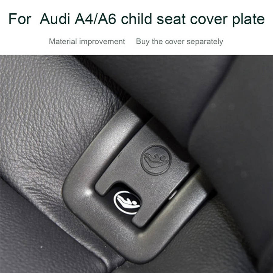 Car Rear Children Seat Isofix Cover for Audi A6 2013-2018 (Black)
