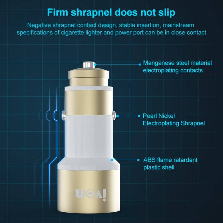 IVON CC33 36W 6A Dual QC 3.0 USB Full Metal Car Charger