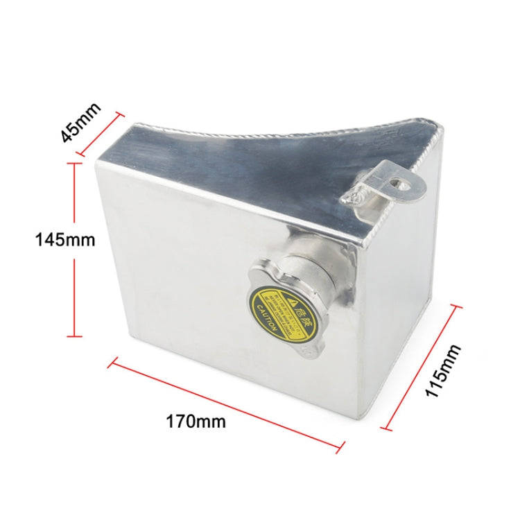 Car Modified Triangle Aluminum Alloy Cooling Water Tank Bottle Can for Nissan (Silver)