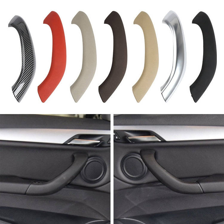 Car Left Side Inside Doors Handle Pull Trim Cover 51417417513 for BMW X1 2016-, Left Driving (Black)