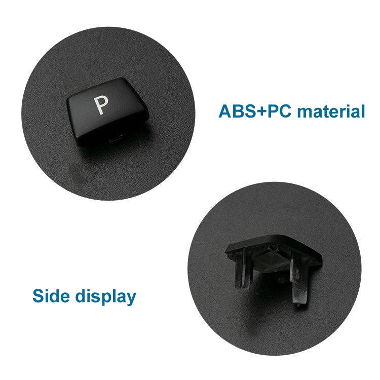 Car Gear Lever Auto Parking Button Letter P Cap for BMW X5 X6 2007-2013, Left Driving (Red)