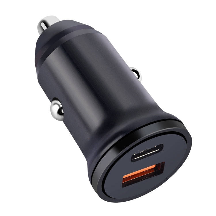 PD 20W USB-C / Type-C + QC 3.0 USB Interface Fast Charging Car Charger (Black)