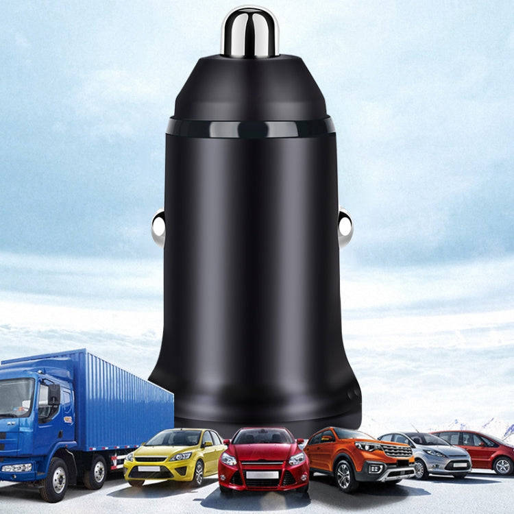 PD 20W USB-C / Type-C + QC 3.0 USB Interface Fast Charging Car Charger (Black)