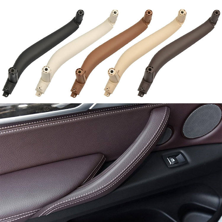 Car Left Side Inside Doors Handle Pull Trim Cover for BMW X5 / X6, Left Driving (Black)