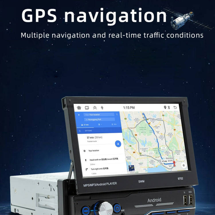 SWM 9702 Car HD 7 inch Android Radio Receiver MP5 Player, Support FM & Bluetooth & GPS & WiFi