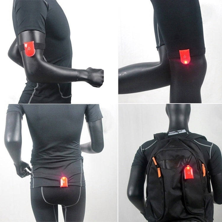 2 PCS Outdoor Night Running Safety Warning Light LED Illuminated Magnet Clip Light (Red)