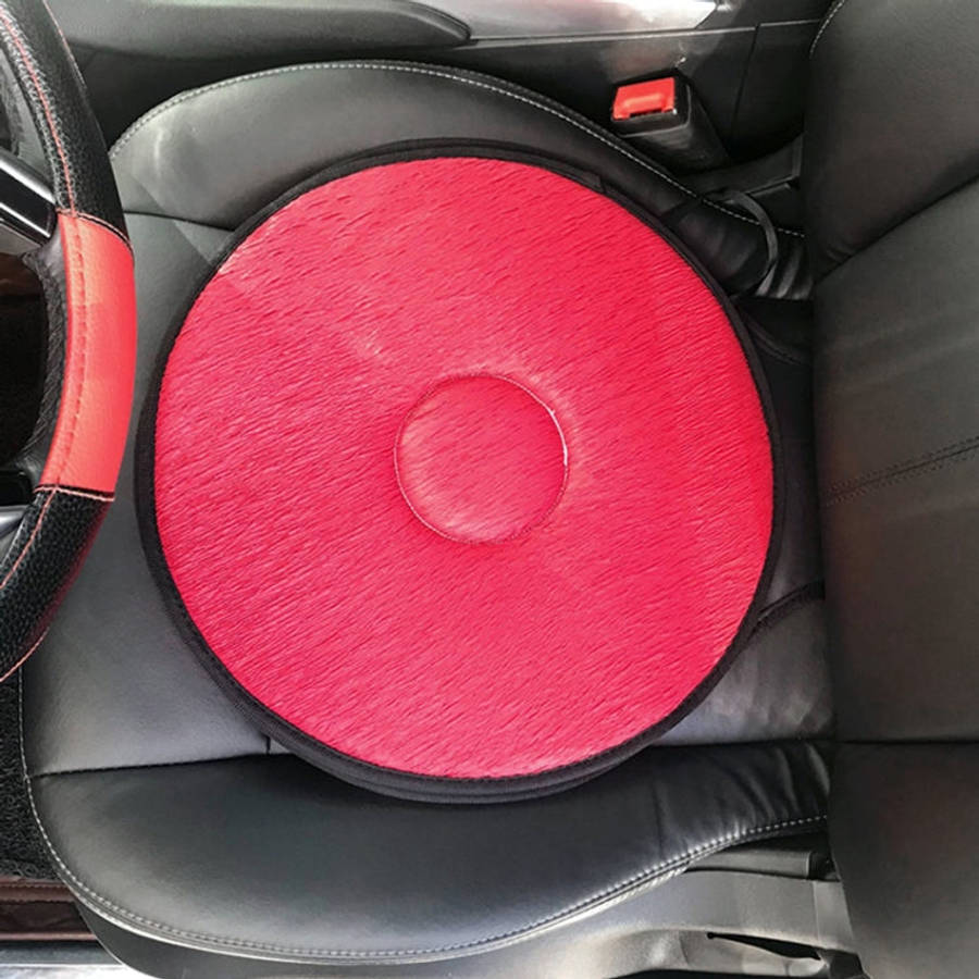360 Degree Rotation Car Seat Cushion Whirling Seat Mat (Coffee)