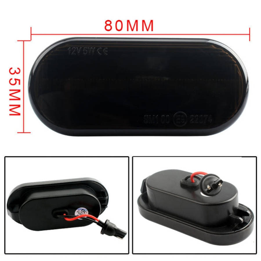 2 PCS D12V / 5W Car LED Leaf Board Side Flowing Water Turn Signal Light for Volkswagen(Black)