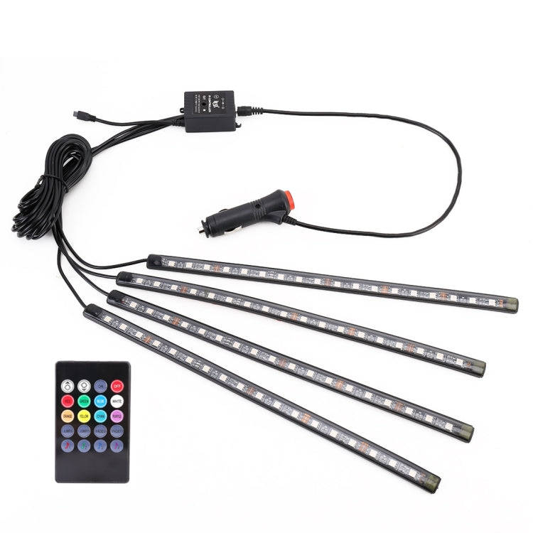 4 in 1 Universal Car Cigarette Lighter Colorful Acoustic LED Atmosphere Lights Colorful Lighting ...
